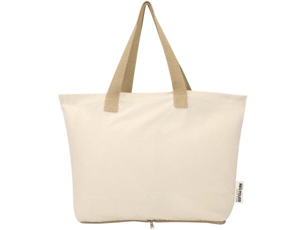 Bolsa tote Sierra 12L algodón reciclado certificado GRS Natural/natural detalle 2