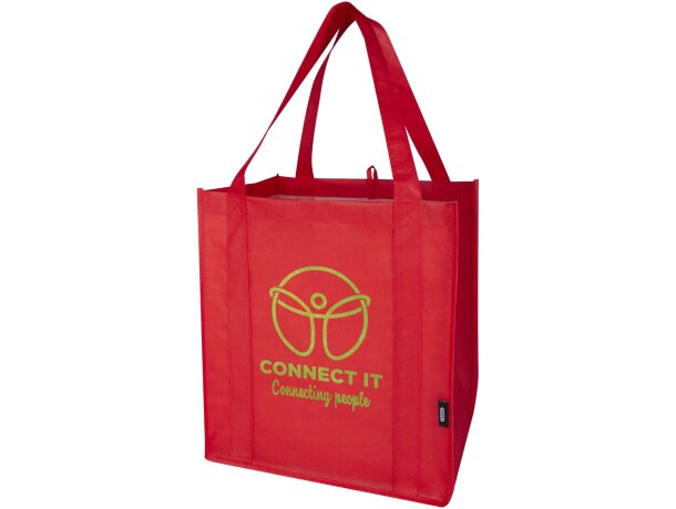 Bolsa tote non woven RPET Liberty con certificado GRS Rojo detalle 14