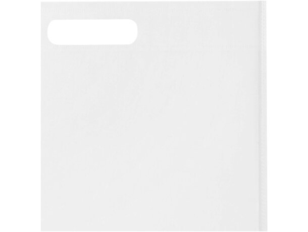 Bolsa tote EcoSeal de poliéster reciclado con certificado GRS Blanco detalle 8