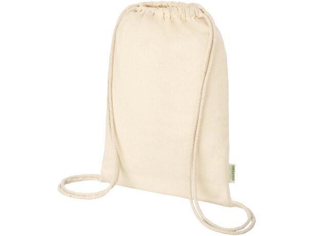 Bolsa con cuerdas Odisha de algodón orgánico certificado OCS Natural detalle 5