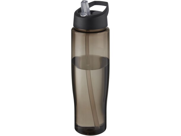Bidón para deporte de 700 ml con tapa con boquilla  personalizado negro intenso/carbón