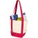 Bolsa tote mini algodón reciclado certificado GRS 320 g/m² Sam Rojo/natural detalle 11