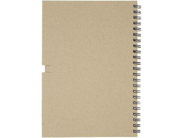 Libreta mediana con espiral y lápiz Luciano Eco Natural detalle 3