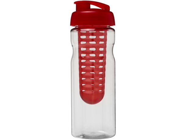 H2O Active® Base Bidón deportivo e infusor con Tapa Flip de 650 ml Transparente/rojo detalle 11