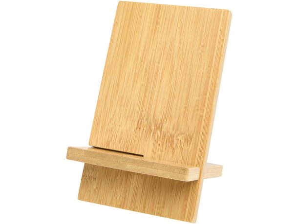 Soporte bambú desmontable Ceibo con hueco cable certificado FSC Madera detalle 4