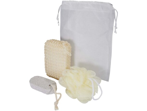 Set de baño ecológico Harmony con luffa, piedra pómez y esponja Natural detalle 2