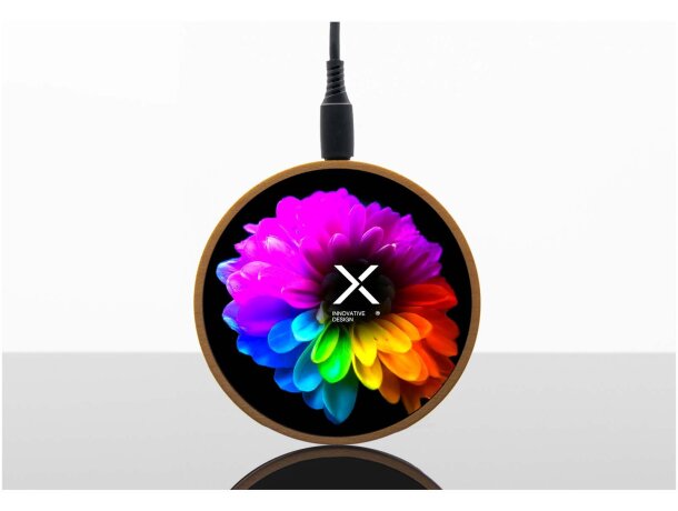 Cargador inalámbrico de madera SCX.design W13 10W Marrón detalle 5