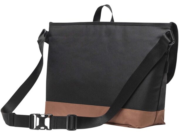 Bandolera reciclada Herschel Cove con funda portátil 15 pulgadas Negro intenso detalle 3