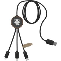 Cable 3 en 1 reciclado SCX.design C36 con bambú