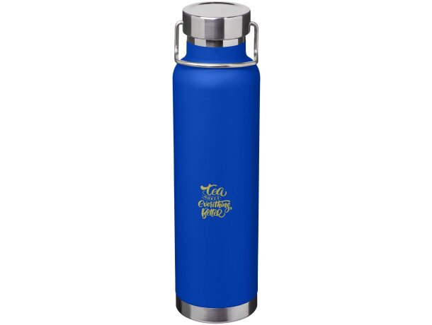 Botella Thor 650ml acero inoxidable reciclado certificado RCS Azul real detalle 31