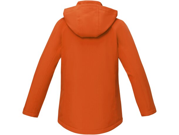 Chaqueta softshell acolchada Notus para mujer con capucha Naranja detalle 8