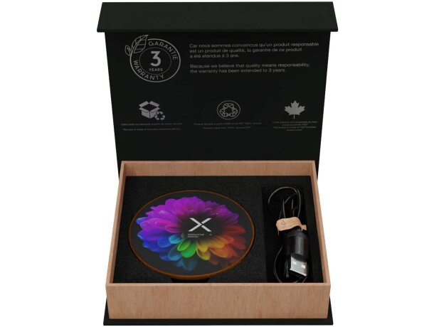 Cargador inalámbrico de madera SCX.design W13 10W Marrón detalle 3