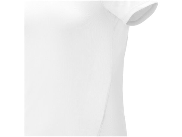 Polo técnico manga corta mujer Deimos transpirable Cool fit Blanco detalle 5