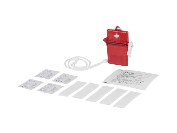 Botiquín con 10 piezas personalizado rojo Botiquín con 10 piezas personalizado rojo