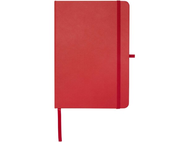 Libreta A5 Teak con tapa dura de tacto suave reciclado Rojo detalle 12