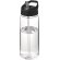 Bidón deportivo con tapa con boquilla de 600 ml H2O Active® Octave Tritan™ Transparente claro/negro intenso