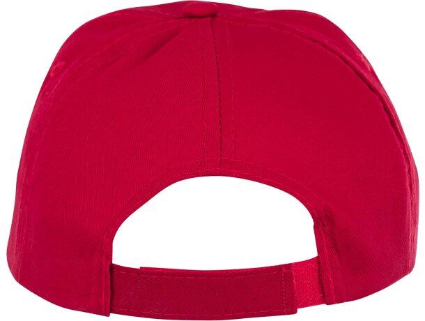 Gorra infantil de 5 paneles Feniks Kids Rojo detalle 12