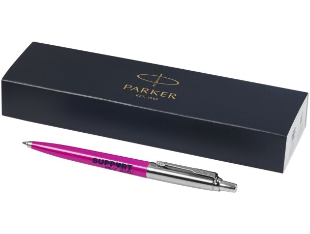 Estuche de bolígrafo promocional elegante Parker para grabar Magenta/plateado detalle 29