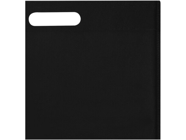 Bolsa tote EcoSeal de poliéster reciclado con certificado GRS Negro intenso detalle 4