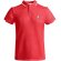 Polo deportivo manga corta infantil Tamil Roly poliéster reciclado Rojo/blanco detalle 7