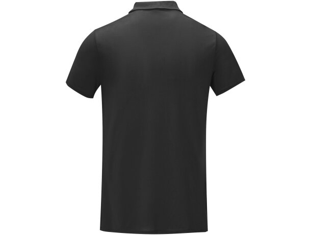 Polo manga corta Deimos cool fit para hombre Negro intenso detalle 38