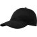 Gorra eco-amigable de 6 paneles grs reciclada Negro intenso