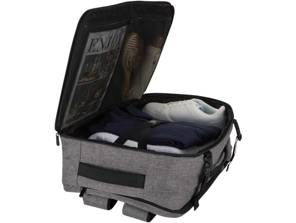 Mochila viaje portátil 17 pulgadas Libra material reciclado GRS Gris mezcla detalle 12