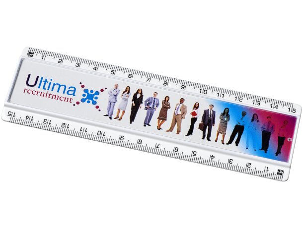 Regla plástico 15 cm inserto papel Ellison con certificación FSC Transparente claro detalle 4