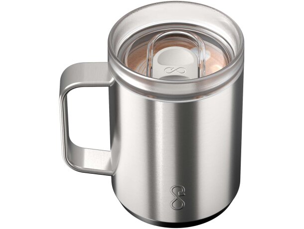 Taza Ocean Bottle 350ml acero reciclado con asa ergonómica Gris acero inoxidable detalle 8