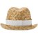 Sombrero de paja Pricus natural con banda personalizable Blanco/natural detalle 3