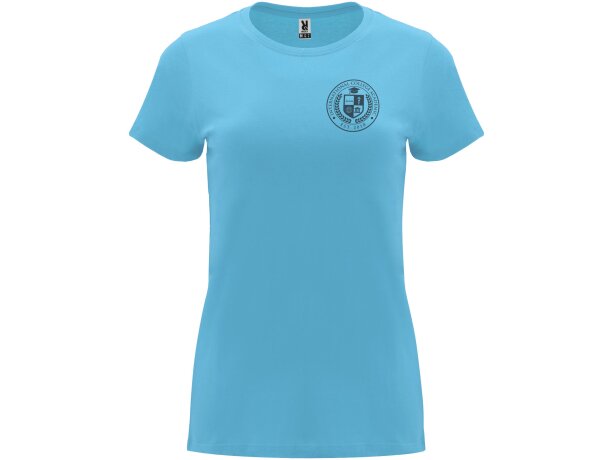Camiseta manga corta mujer Capri Roly 100% algodón 170 g/m² Azul turquesa detalle 29