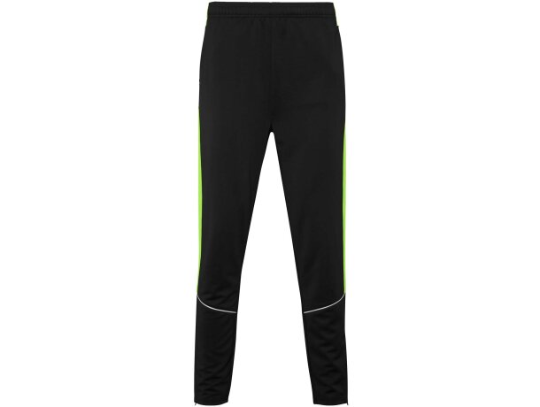 Chándal unisex Evans Roly con cremallera y diseño bicolor Negro intenso/lima detalle 22