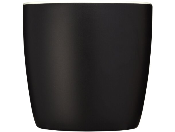 Taza cerámica Riviera 340ml mate con interior de color Negro intenso/blanco detalle 7