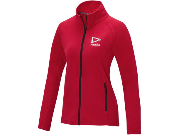 Chaqueta polar mujer Zelus con microforro 140 g/m² Rojo detalle 7