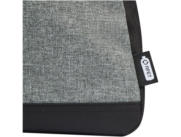 Bolsa deportiva de lona reciclada con certificación GRS Reclaim Negro intenso/gris mezcla detalle 5