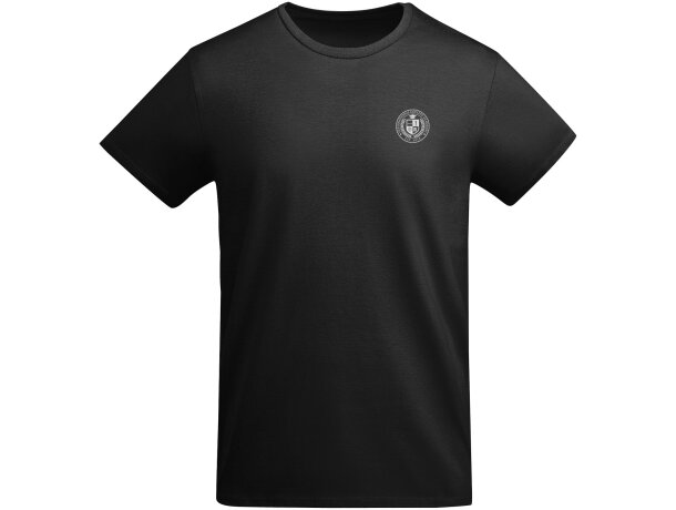 Camiseta manga corta infantil algodón orgánico Breda Roly Negro intenso detalle 4