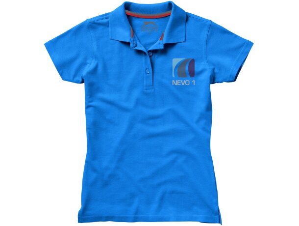 Polo de manga corta de mujer "advantage" Azul celeste detalle 7