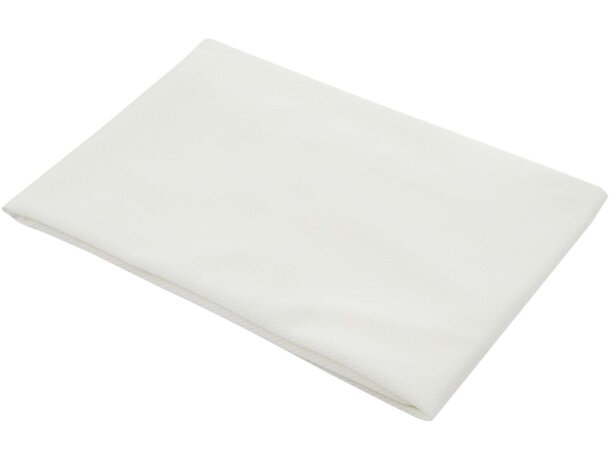 Toalla deportiva Lucas de poliéster reciclado con bolsa Blanco detalle 10