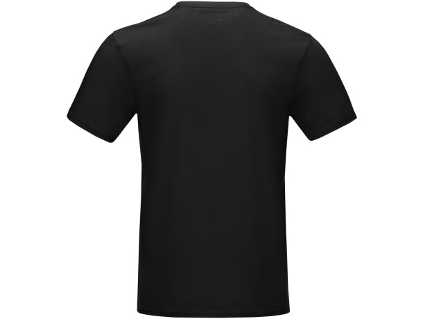 Camiseta orgánica manga corta hombre Azurite Negro intenso detalle 23