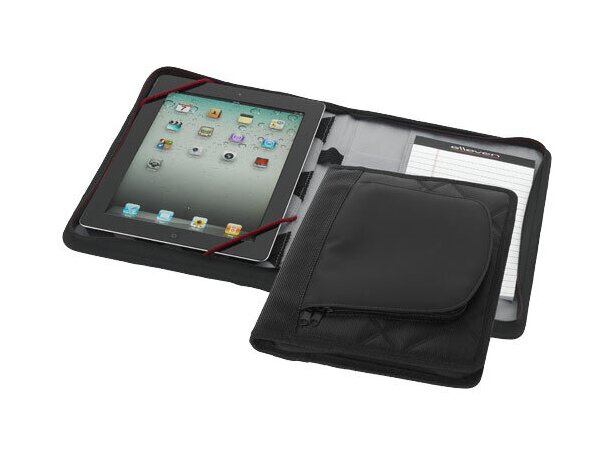Funda elegante para ipad con libreta personalizada negro intenso Funda elegante para ipad con libreta personalizada negro intenso