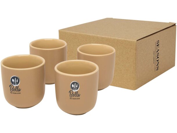 Set de cuatro tazas de expreso Male 90ml en cerámica detalle 11