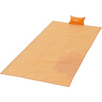 Esterilla de playa con almohada hinchable personalizada naranja Esterilla de playa con almohada hinchable personalizada naranja