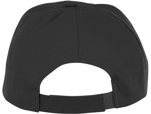 Gorra infantil de 5 paneles Feniks Kids Negro intenso detalle 24