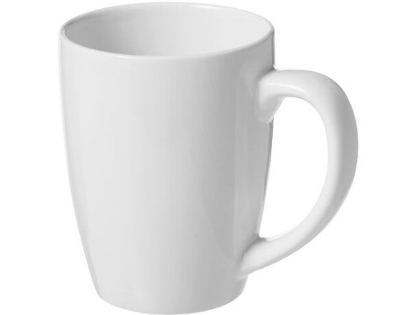 Taza de cerámica blanca cónica 350 ml grabada