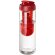 H2O Active® Vibe Bidón e infusor con tapa Flip de 850 ml Transparente/rojo