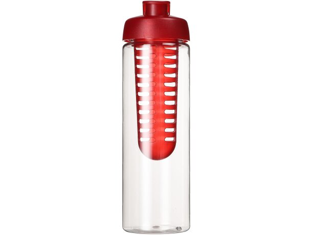 H2O Active® Vibe Bidón e infusor con tapa Flip de 850 ml Transparente/rojo detalle 8