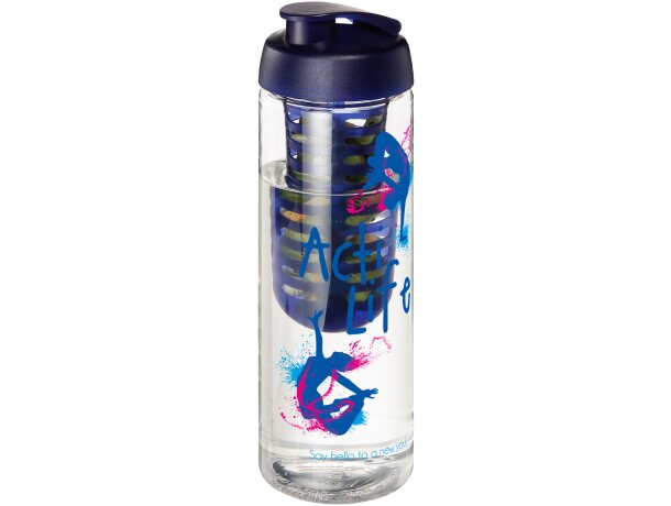 H2O Active® Vibe Bidón e infusor con tapa Flip de 850 ml Transparente/azul detalle 5