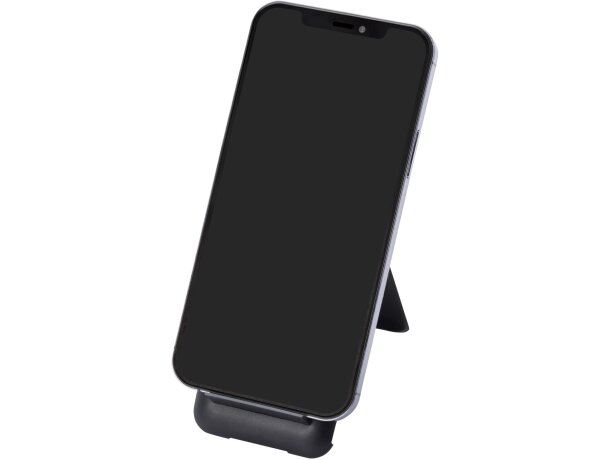 Cable de carga modular reciclado con soporte para móvil Savvy Negro intenso detalle 5