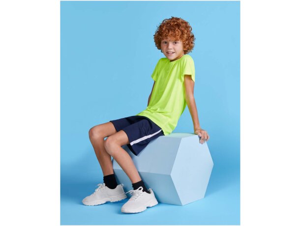 Camiseta manga corta infantil Estoril Roly poliéster reciclado Azul real detalle 21