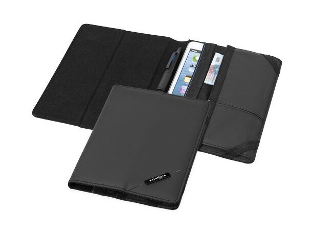 Organizador para tablet con bolsillos personalizado negro intenso Organizador para tablet con bolsillos personalizado negro intenso